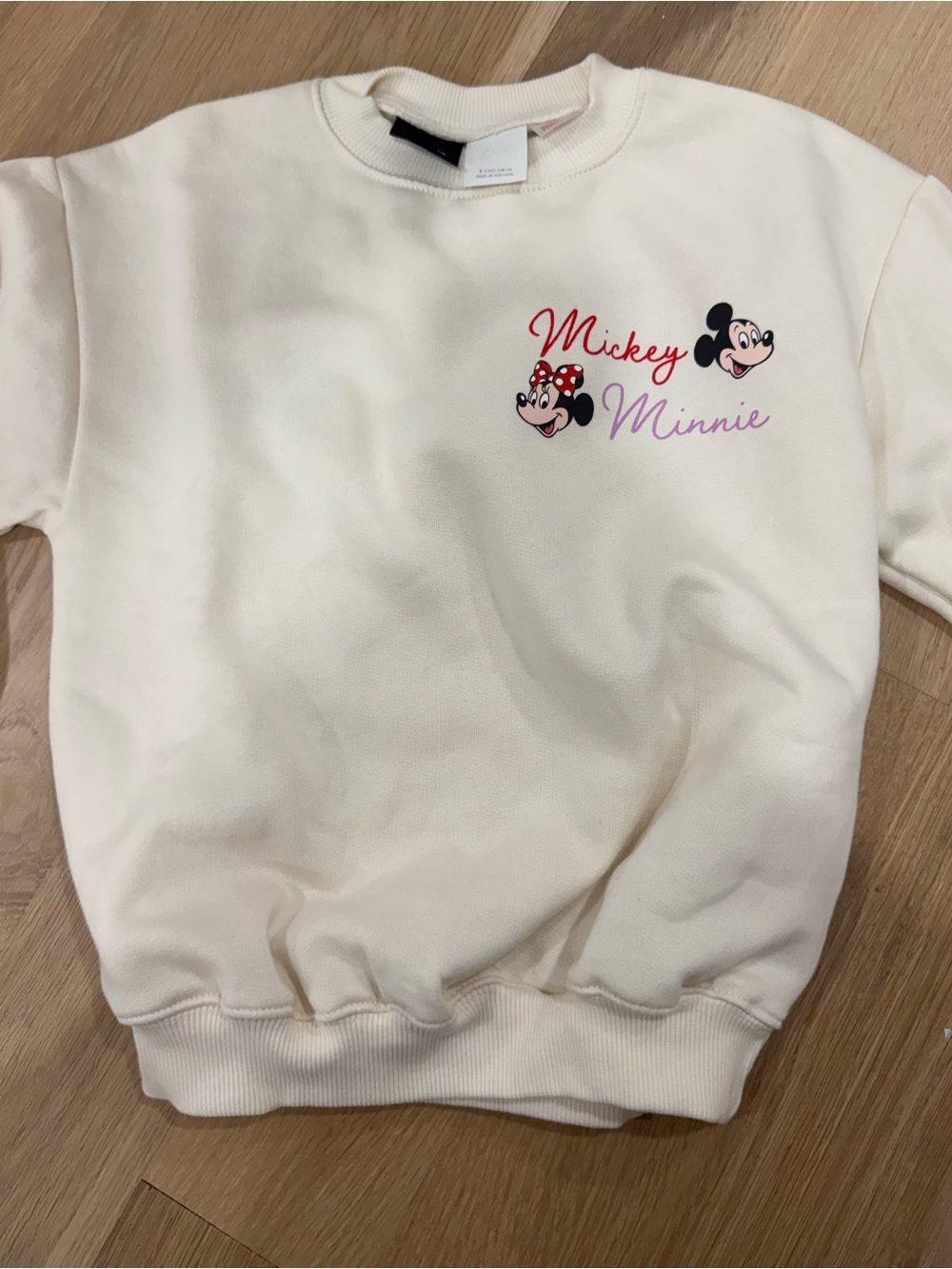 NWOT Zara Kids Disney Minnie Mouse and friends Embroidered Sweatshirt Size 6